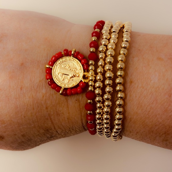 Gold Plated 18k HANDMADE Bracelets, choose one color - Picture 5 of 5